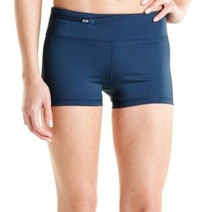 Oiselle Midnight Stride Shorts Mini Navy Blue sz 4